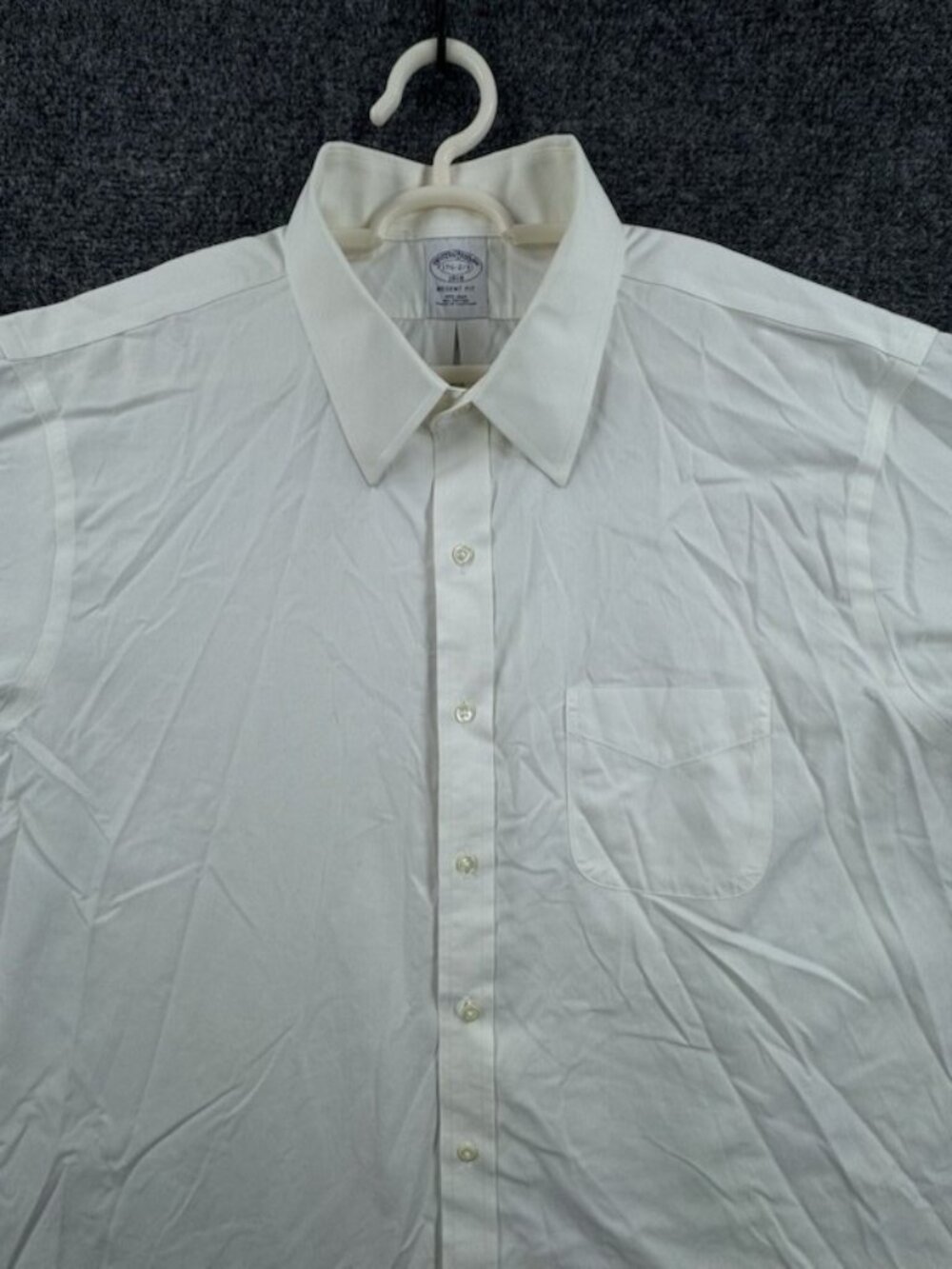 Brooks Brothers Cotton Regent Non-Iron 17.5 2/3 White Button Up Office Shirt Men